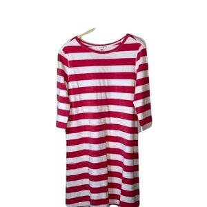 Tyler Boe Alexa stripped red & white rugby dress